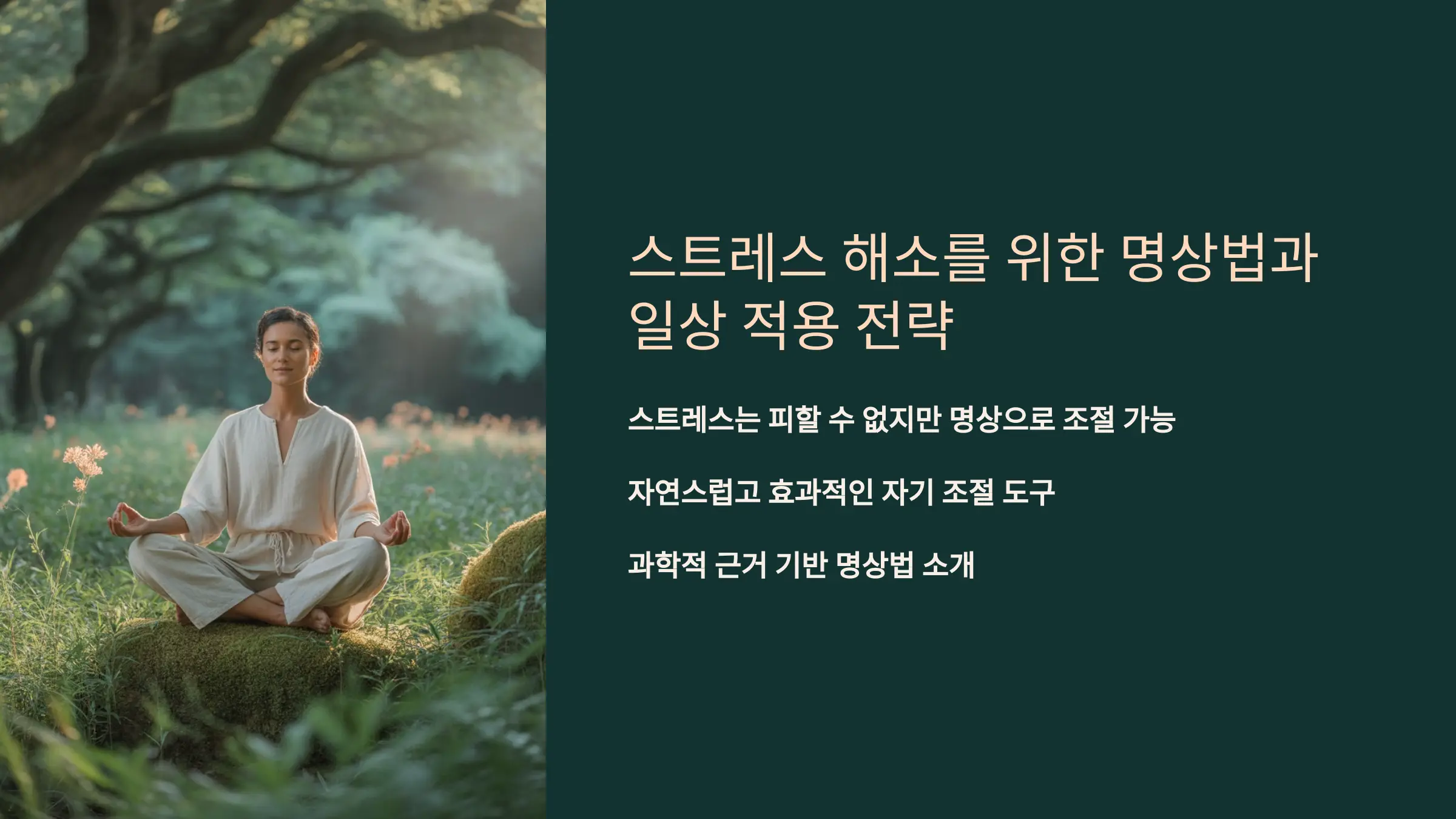 스트레스 해소를 위한 효과적인 명상법과 일상 적용 전략