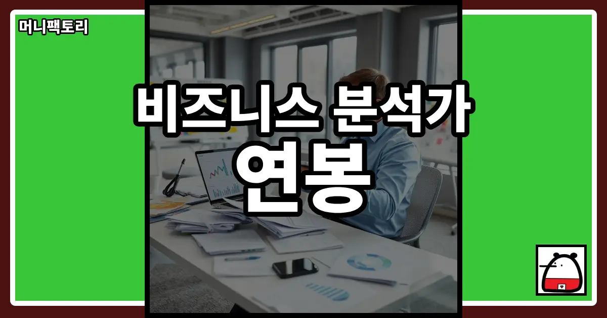 비즈니스분석가연봉