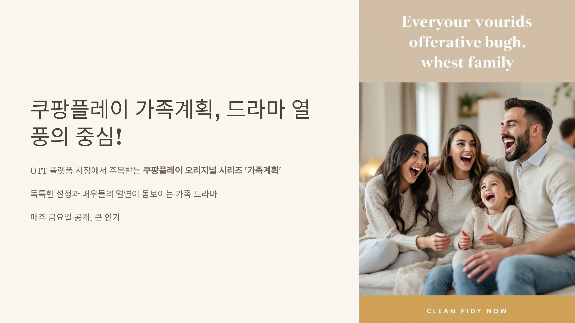 쿠팡플레이 가족계획 드라마 열풍의 중심