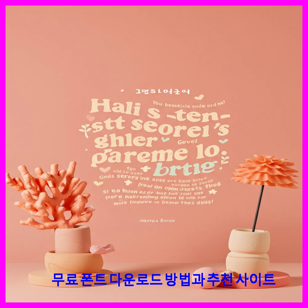 무료 폰트 다운로드 방법과 추천 사이트