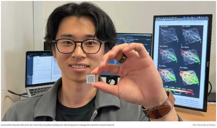 사람 뇌 같은 인공 뇌...나노와이어 네트워크 이용: 캘리포니아 대 VIDEO: Artificial brain learns on the fly with nanowire networks