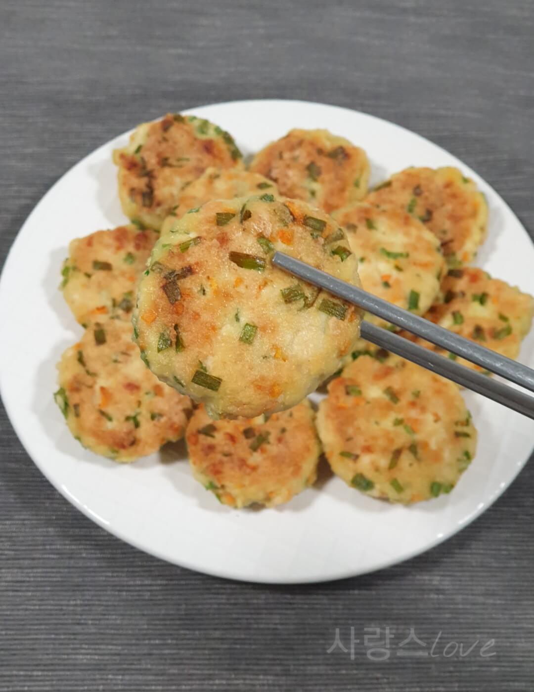  두부야채전 만들기 담백하고 고소한 두부 동그랑땡