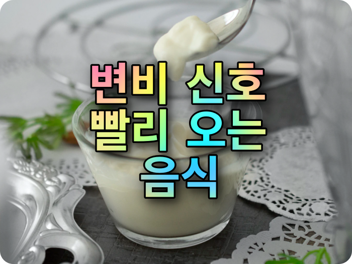  배변 신호 빨리 오는 음식들