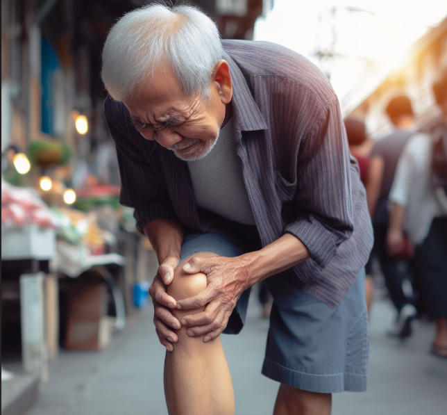 무릎관절염 증상 통증 없애는 방법_무릎아파하는사람이미지