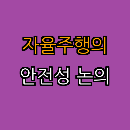 1. 자율주행과 안전 (안전한 교통 환경)