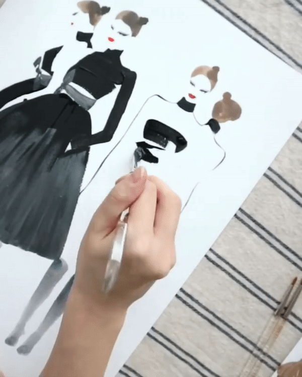  Draw black velvet dresses