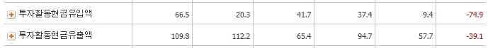 대성엘텍_투자활동현금흐름