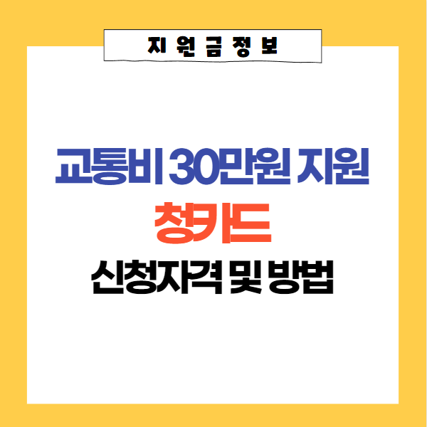  수원시 취업준비청년 교통비 30만원 지원 청카드 신청방법