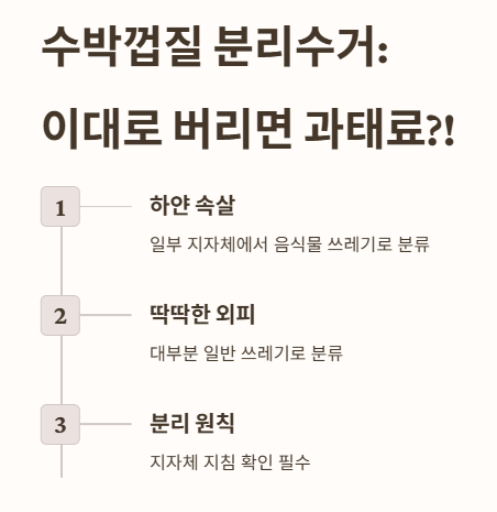 수박껍질 분리수거! 음식물쓰레기&amp;#44; 일반쓰레기?