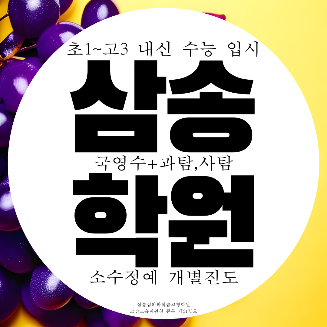  고양시 삼송 와와학습코칭센터 삼송점 고양 종합 전과목 사탐 과탐 학원