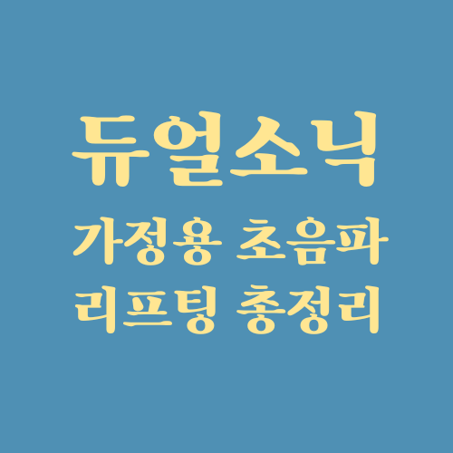  듀얼소닉 [럭셔리/프로페셔널] 효과 원리 가격 가정용 초음파 리프팅 (ft. 홈쎄라 차이점)