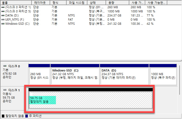 윈도우에서 exFAT 포맷하는 방법