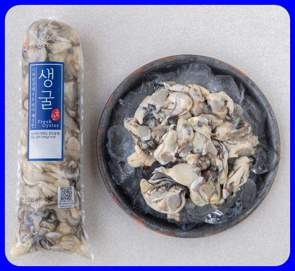  지하암반해수로 씻어낸 생굴, 500g, 1개