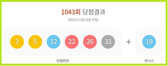 1043회-로또-당첨결과-2022년11월26일-추첨복권