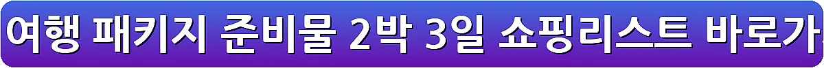 일본 여행 패키지 준비물 2박 3일 쇼핑리스트_23