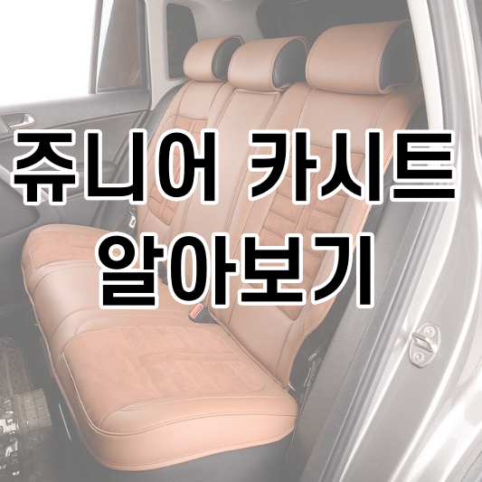  쥬니어카시트 구매전 알아보기