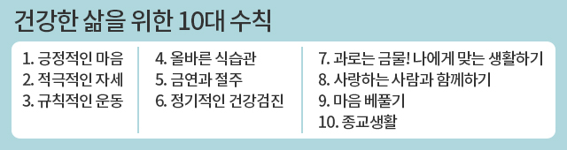  건강한 삶을 위한 10대 수칙