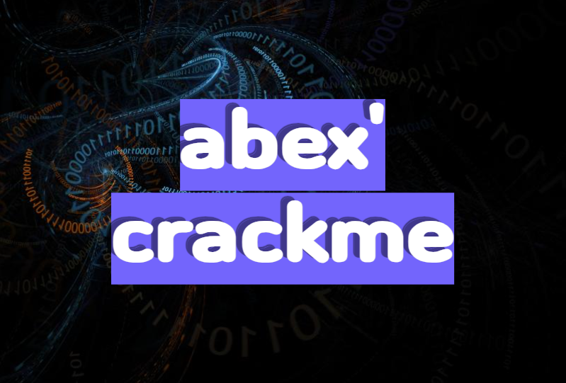 abex' CrackMe 1 실습