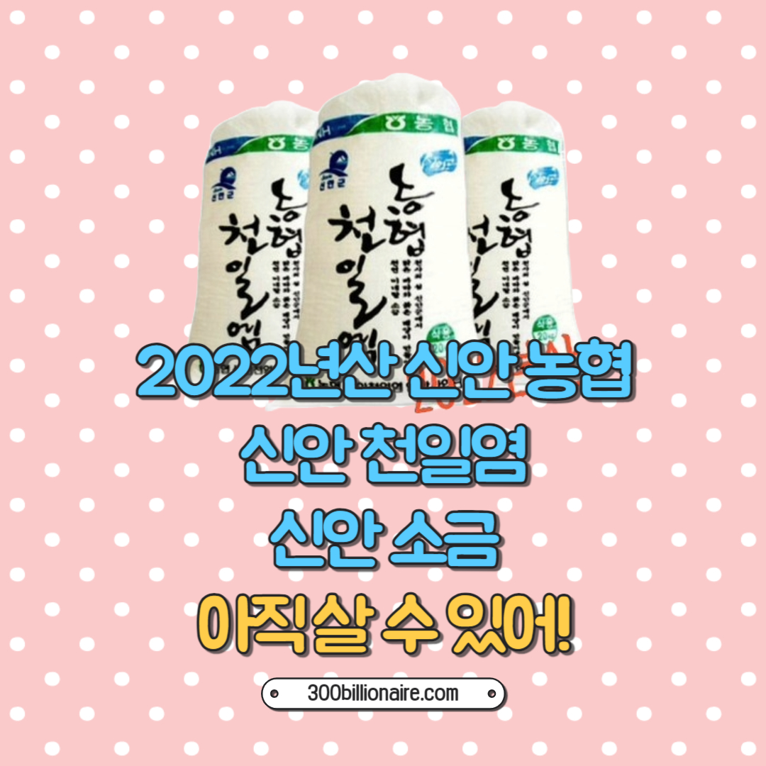 2022년산 신안군 농협 신안 천일염 신안소금