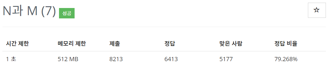  [백준(BOJ)] 2439번 : N과 M (7) - C++[CPP]