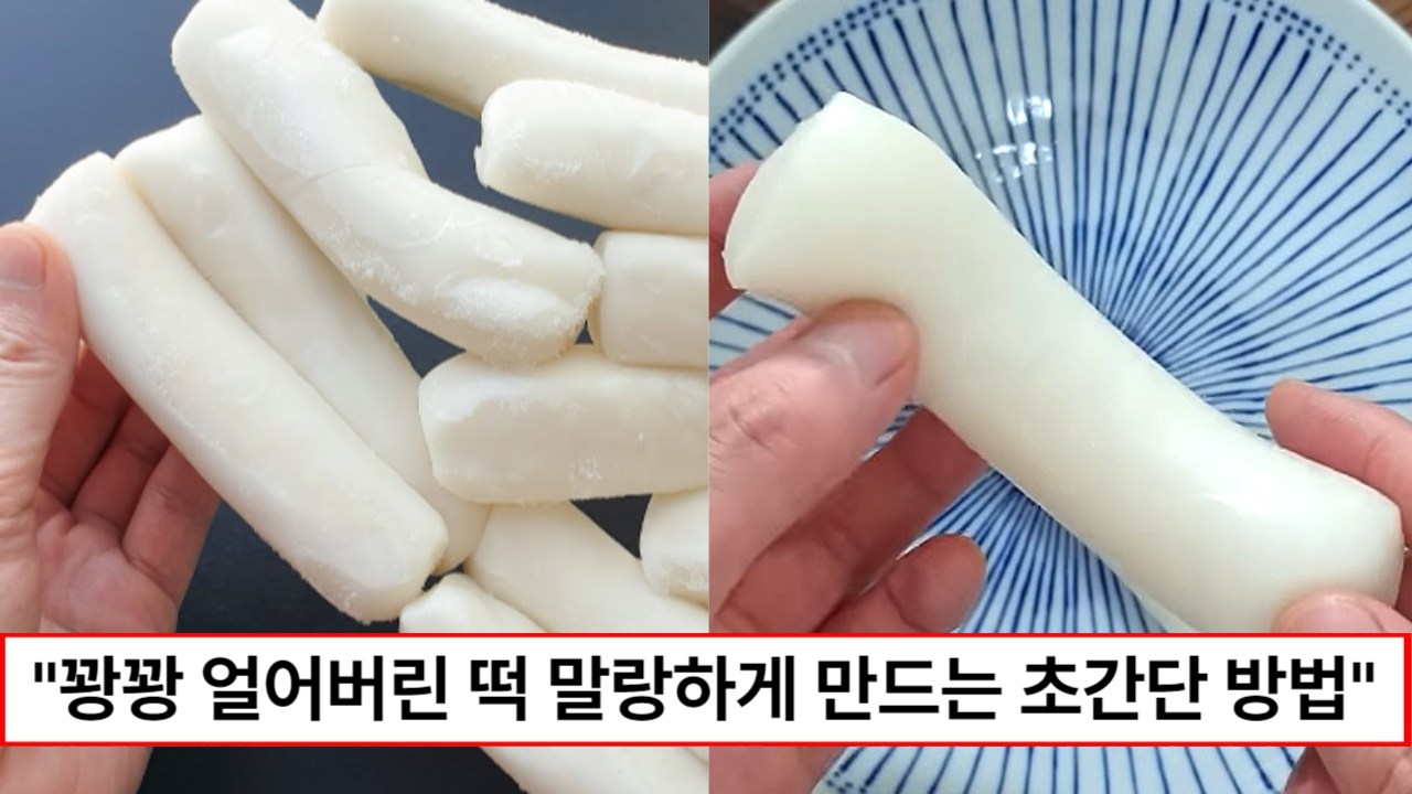 “돌처럼 꽝꽝 언 떡도 즉시 해동할 수 있습니다.” 호텔 셰프님이 알려주신 냉동한 떡을 쉽게 녹이는 방법 4가지