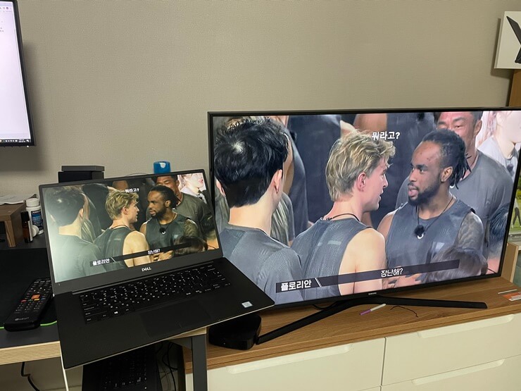 노트북-tv-무선연결-화면