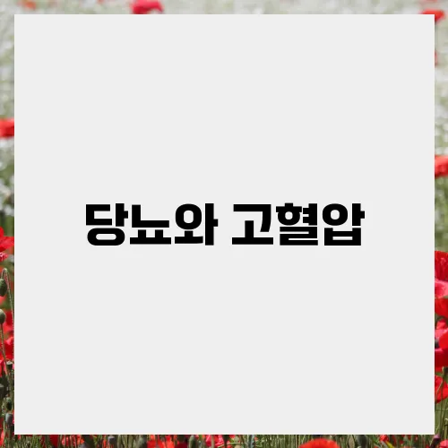 당뇨와 고혈압, 당신의 건강 지킴이