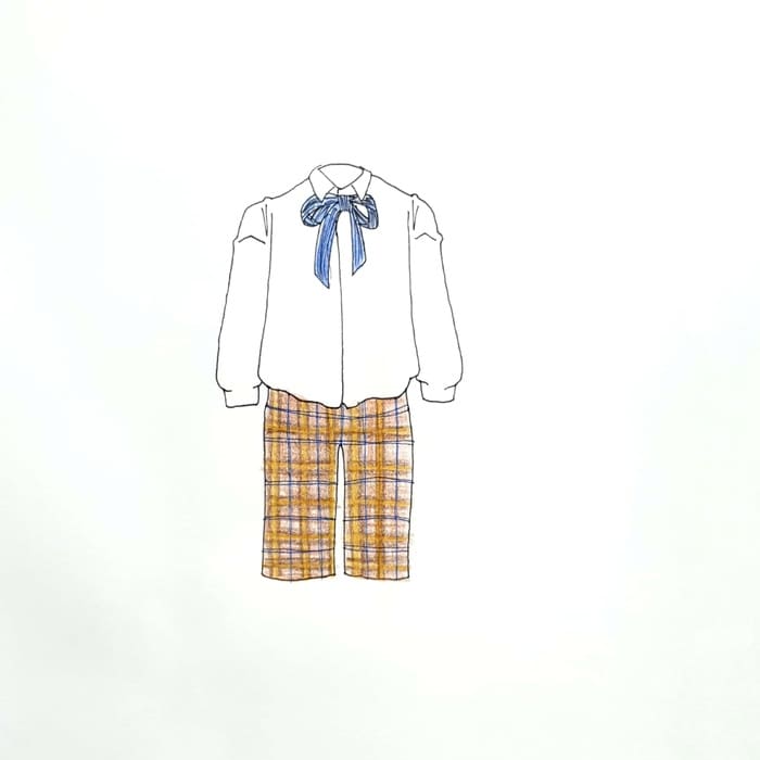  Ribbon and Check 리본 그리고 체크 일러스트 그림 드로잉 2020
