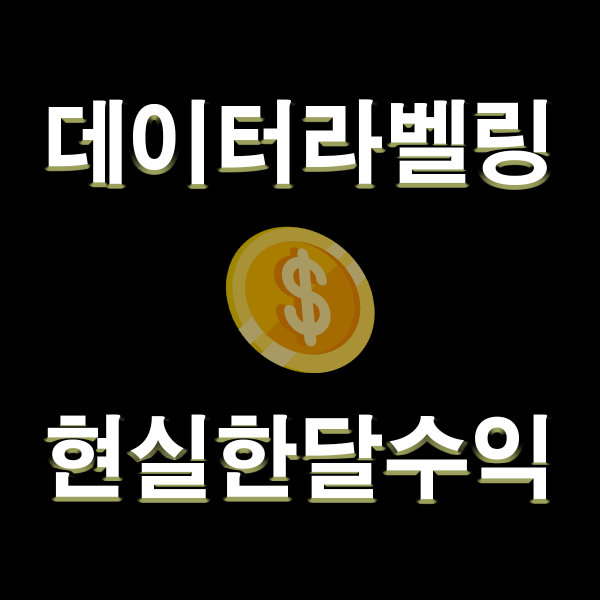 크라우드웍스 데이터라벨링 알바 월 300 수익 인증! 크라우드웍스 데이터라벨링 알바 월 300 수익 인증!