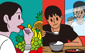 식사 모습