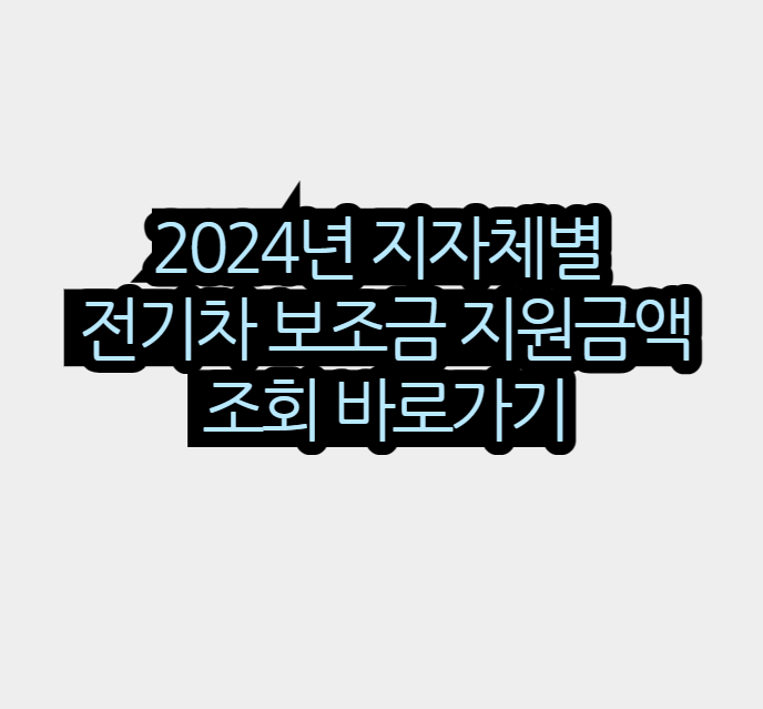 2024년전기차보조금지원금액조회
