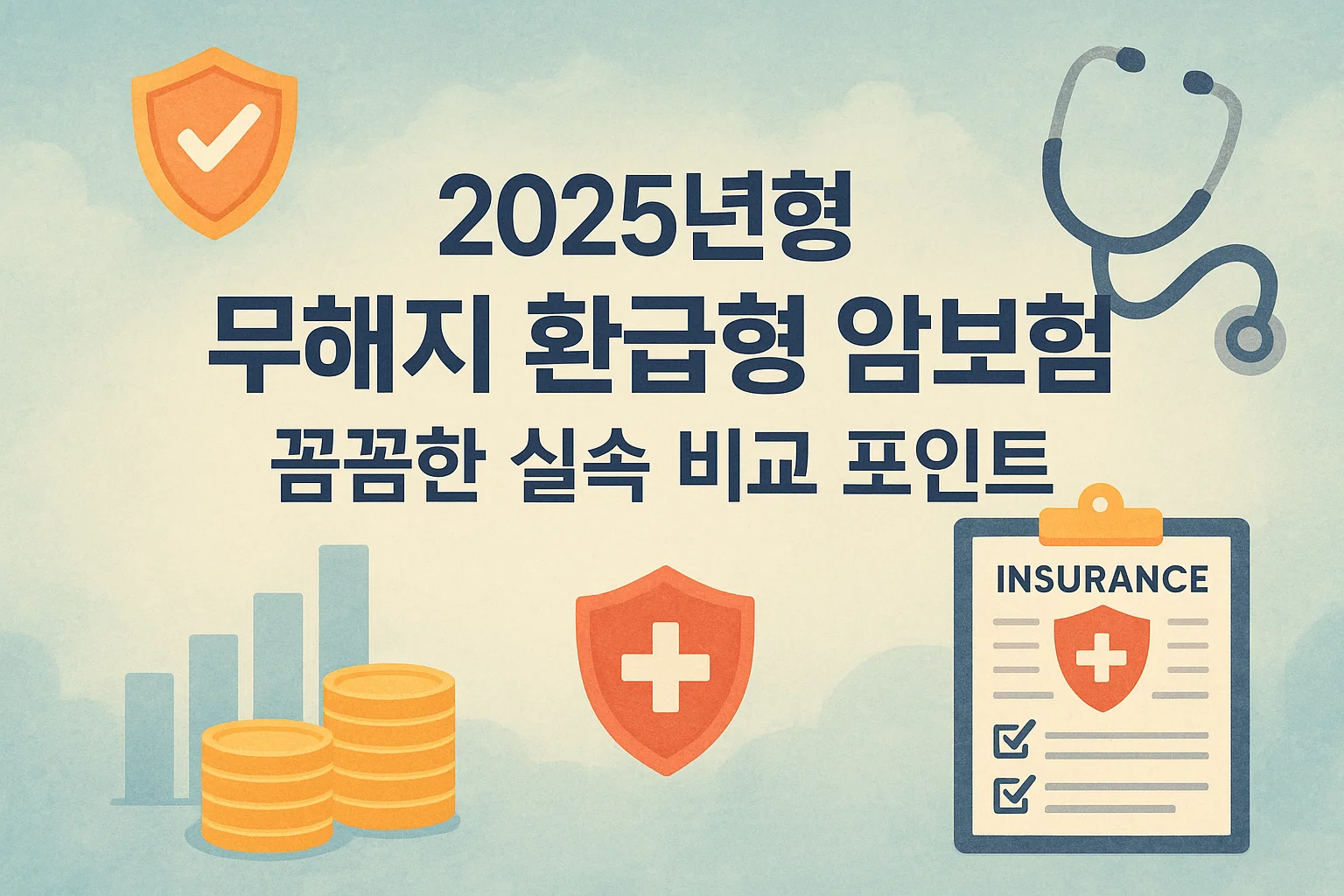2025년 40대 암보험 무해지 환급형 실속비교, 보험료 줄이고 보장은 확실하게!