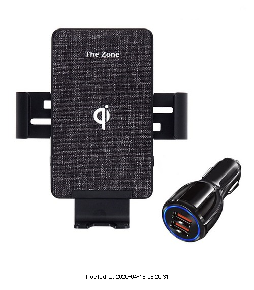  더존 차량용 고속 무선충전 거치대 TZ-C150S + 고속충전시거잭