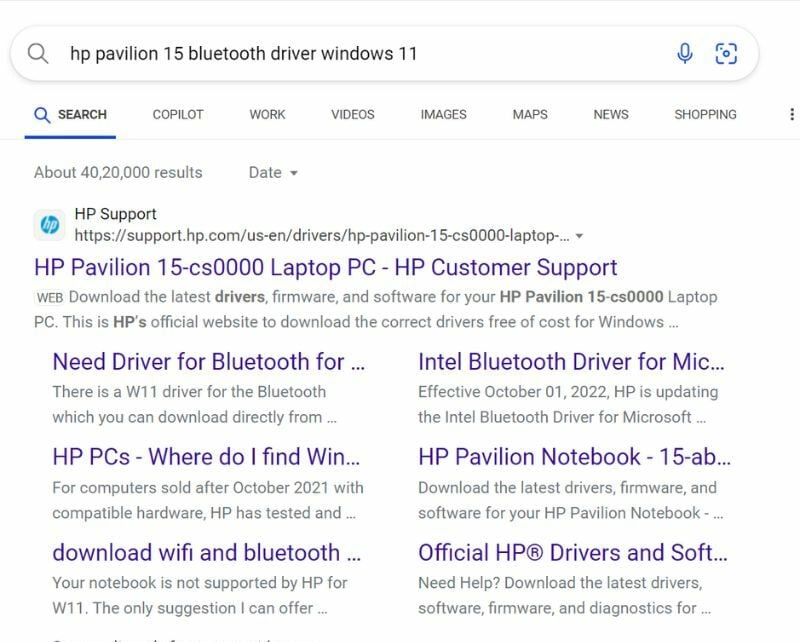 구글에서 드라이버 검색