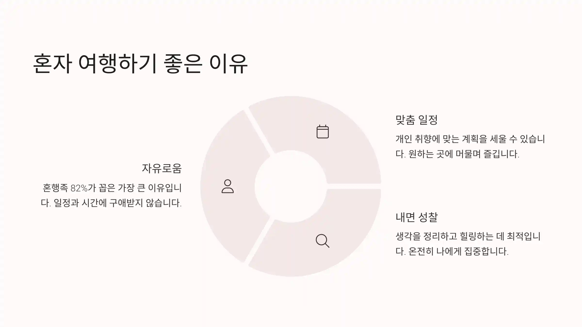 🌊 혼자 여행하기 좋은 이유