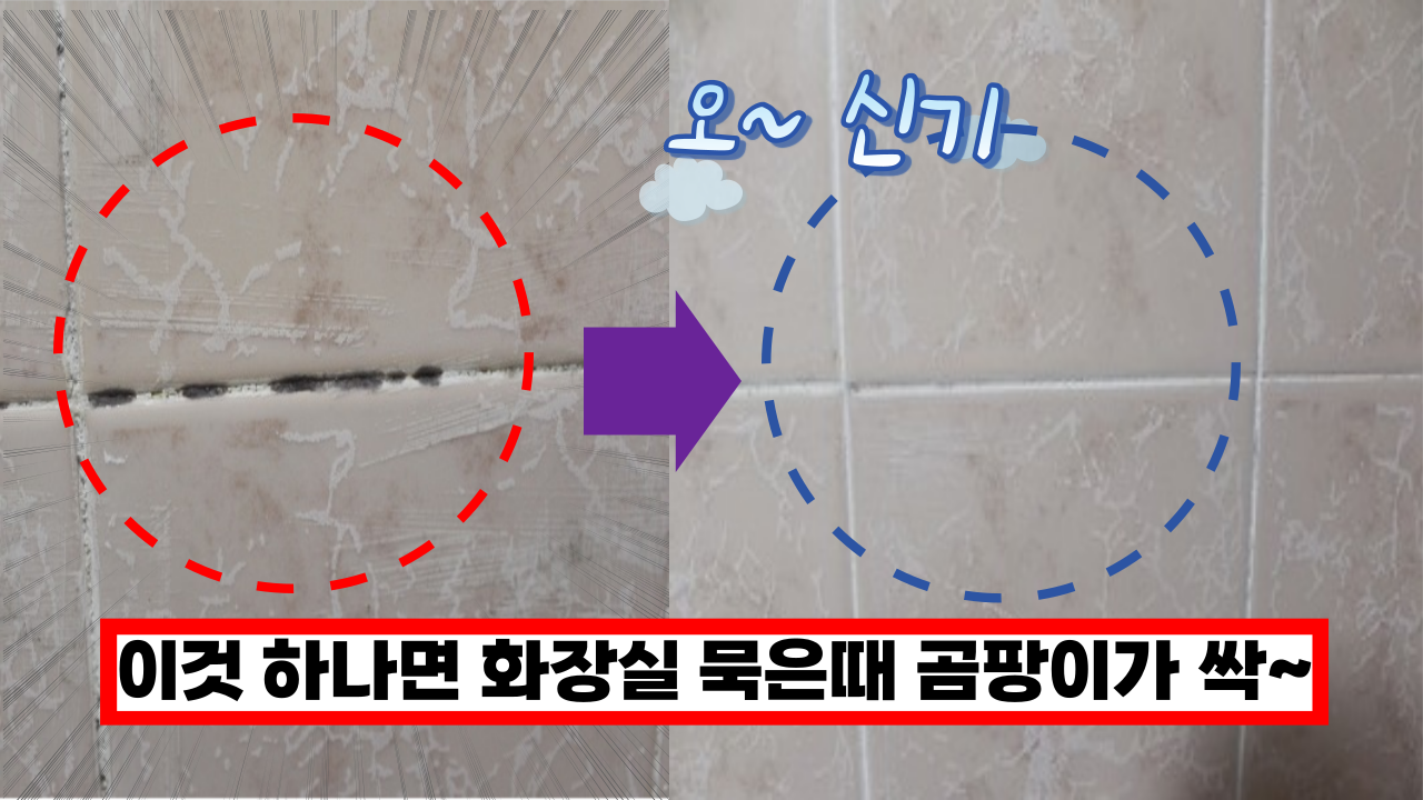  '효과 대박 ... ㅎㄷㄷ' 집에 있는 이것 하나면 화장실 20년 묵은 찌든때 곰팡이가 싹 ~