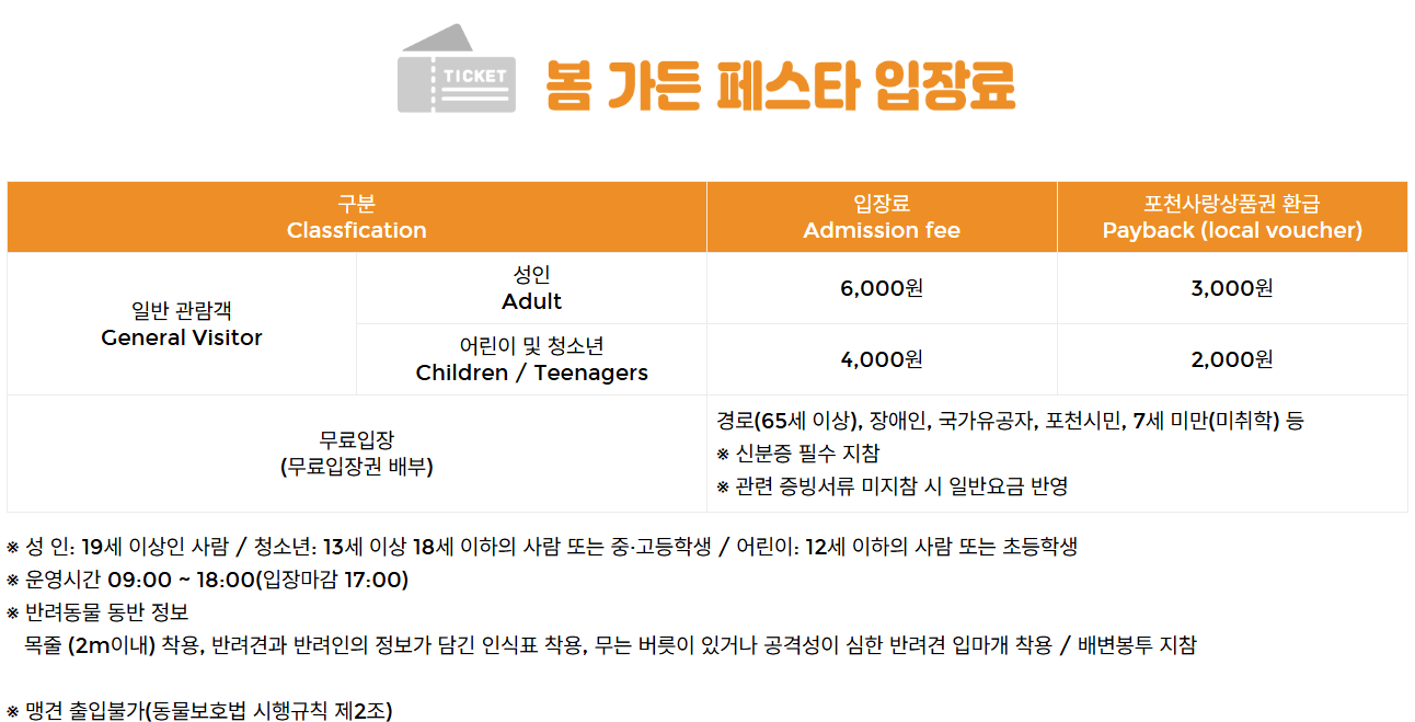 입장료 안내 이미지