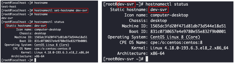  [Linux] CentOS Hostname(호스트명) 변경 하기