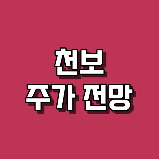 천보 주가 전망