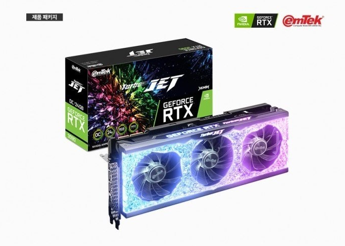  이엠텍 지포스 RTX 3090 TURBO JET OC D6X 24GB 그래픽카드