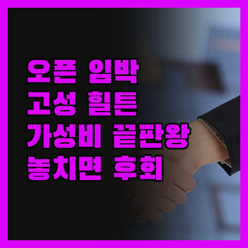 2024년 오픈 다리 고성 힐튼 가든
