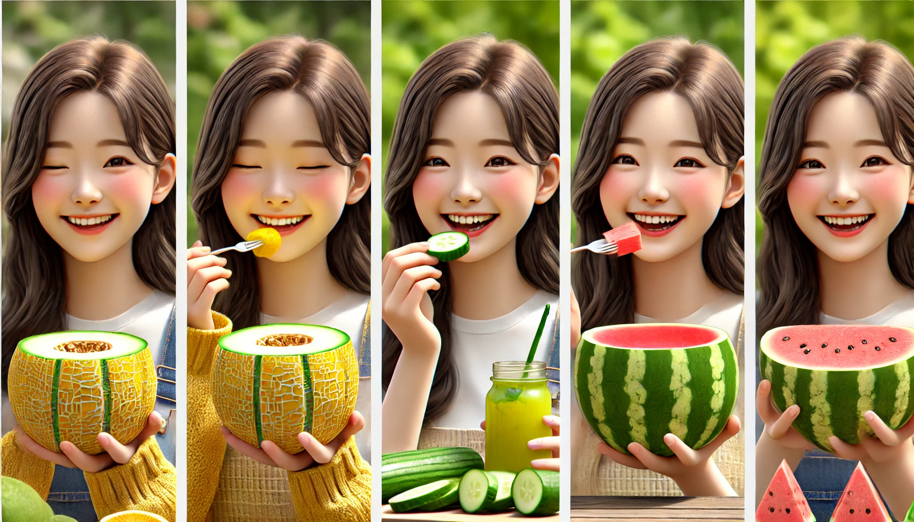 참외, 오이, 수박 영어로