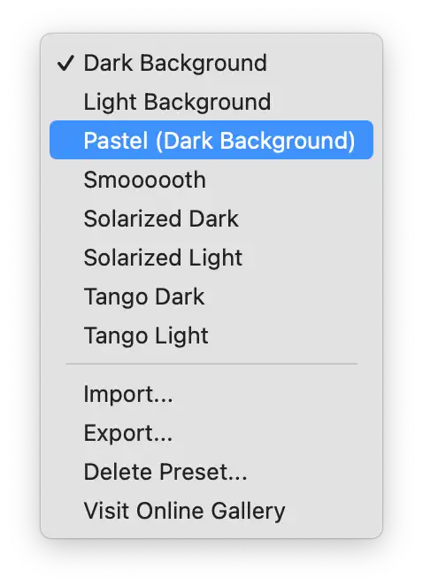 Presets