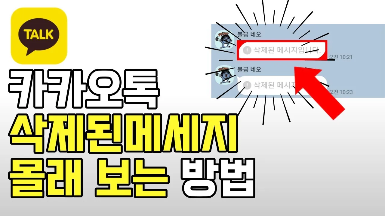 카톡 삭제된 메시지 보는방법 복구 방법 아이폰 갤럭시_9