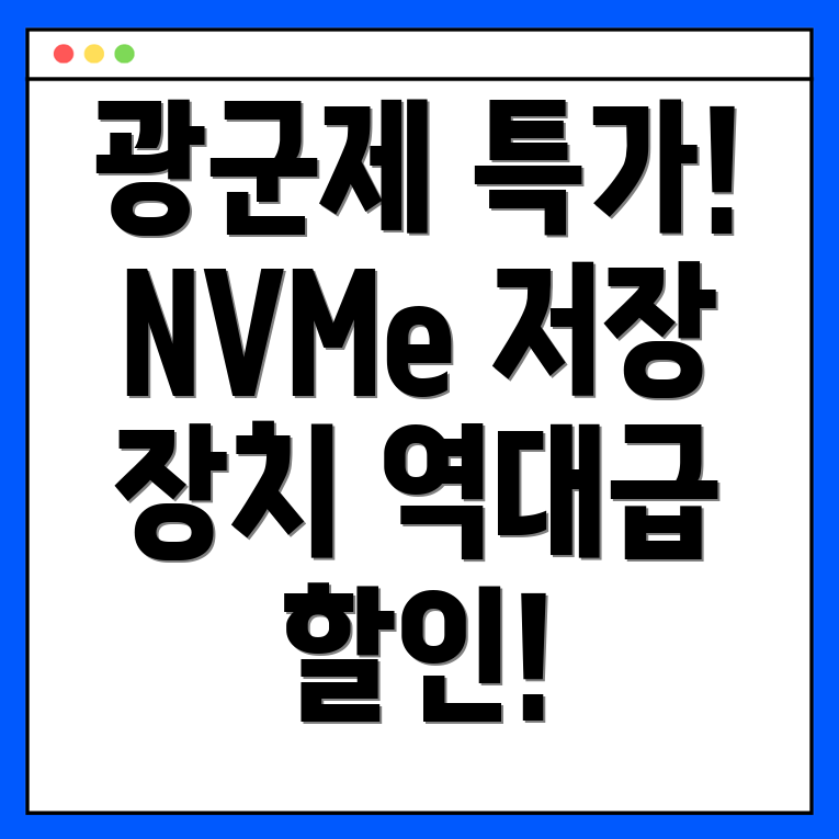 알리익스프레스 광군제 NVMe 저장 장치