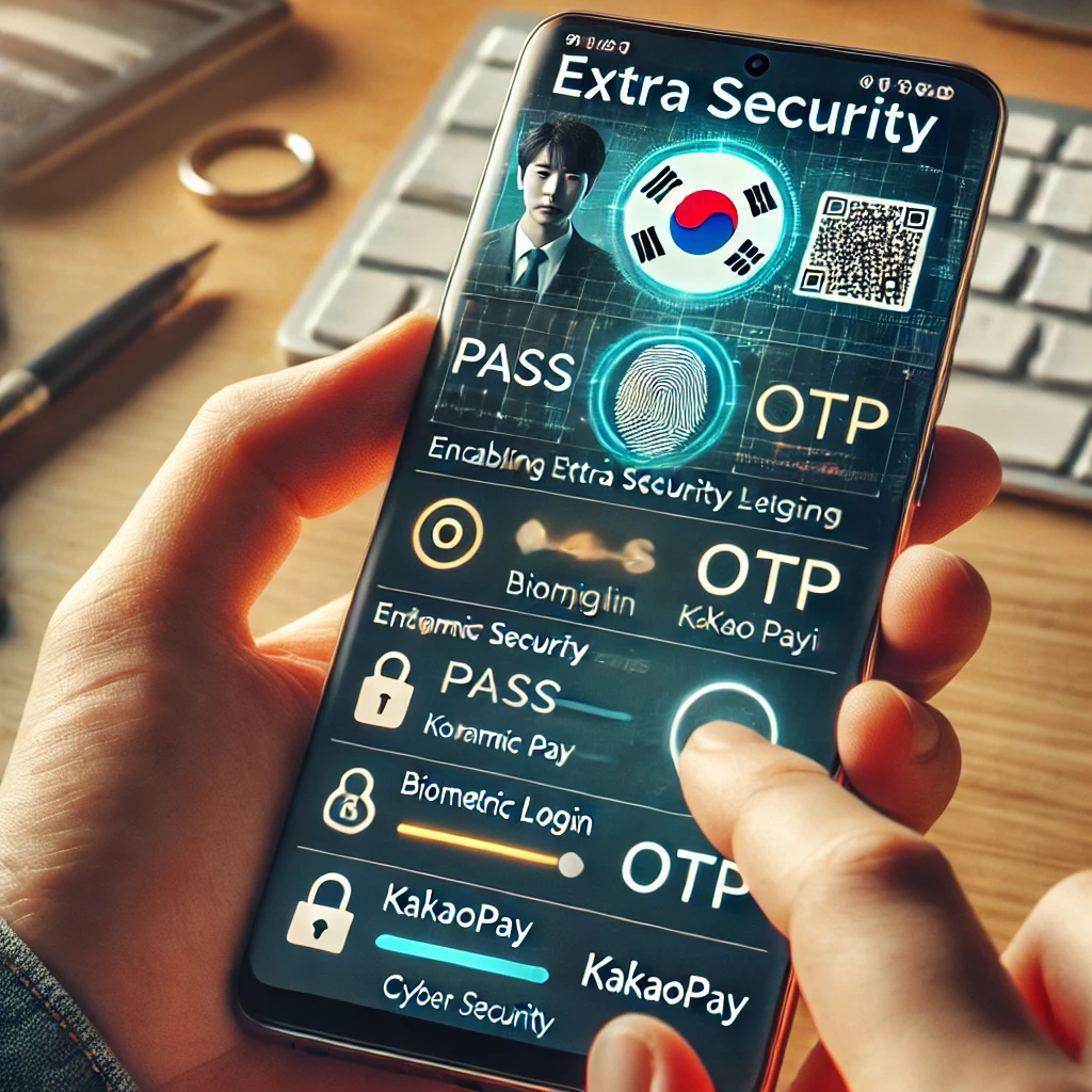 PASS 앱에서 생체 인증과 OTP를 설정 중인 사용자