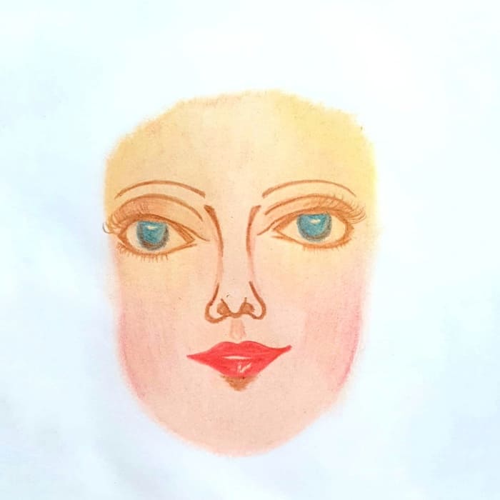  Little Smile 작은 미소 일러스트레이션 크레파스화 색연필화 그리기