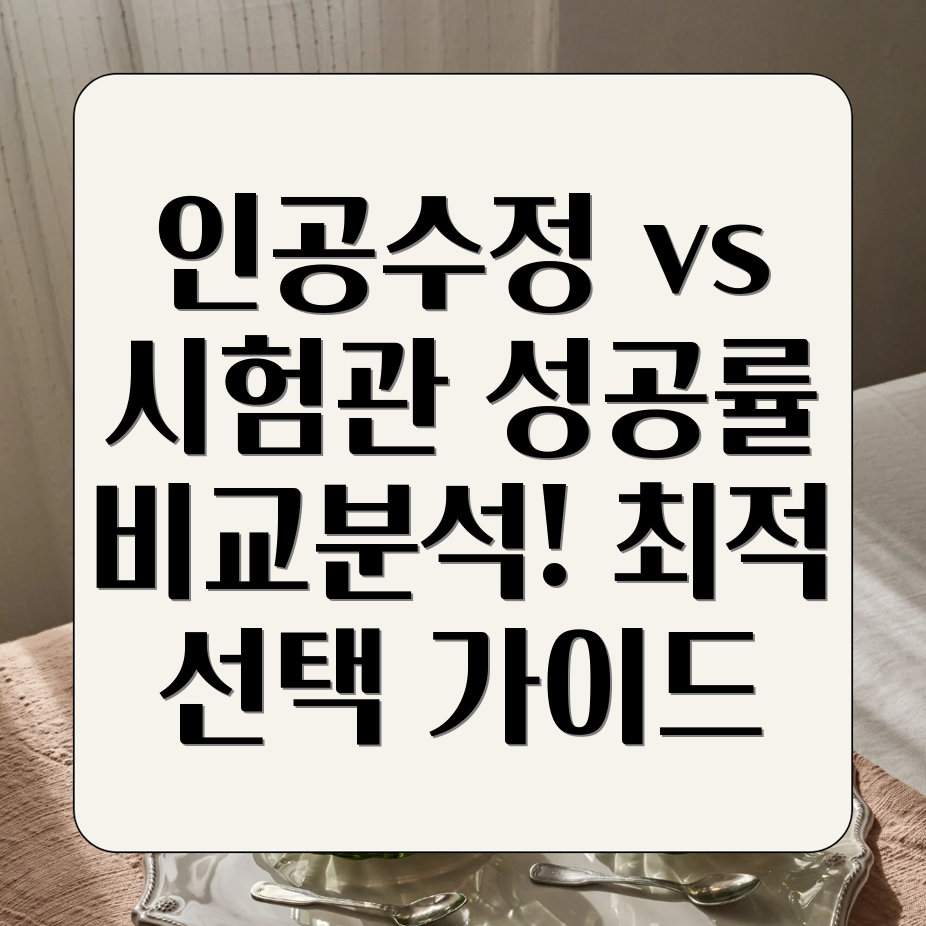 시험관아기 인공수정 비교