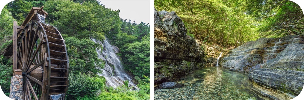 김해-장유-대청-계곡-물레방아-폭포-숲-맑은-물-흐름