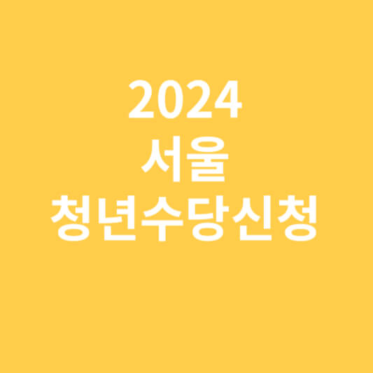 2024 서울청년수당 신청해서최대 300만원지원받기